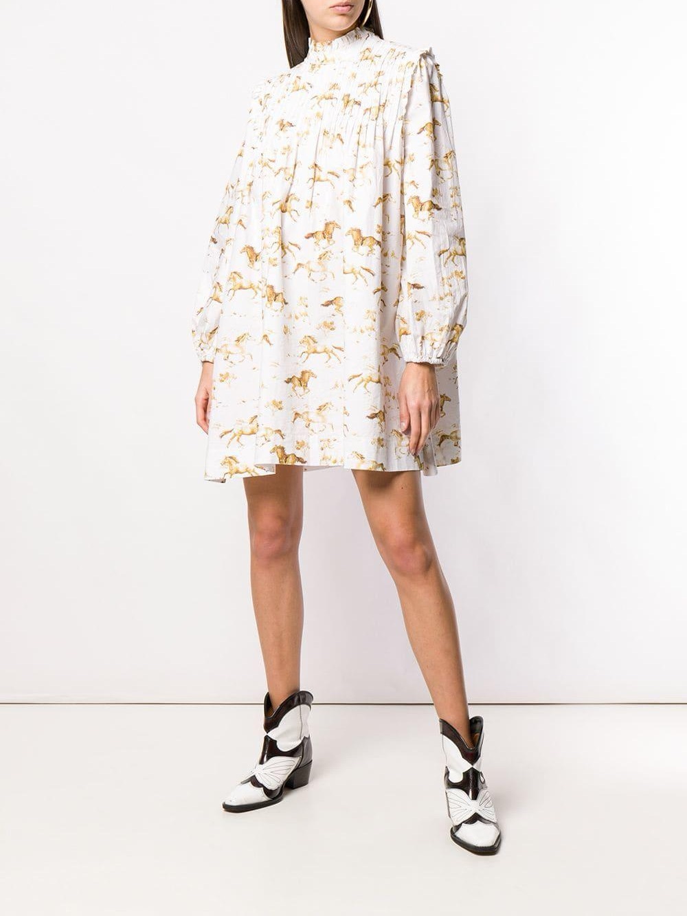 GANNI Weston Horse Print Mini Dress